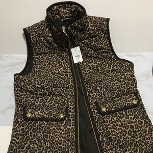 NWT J. Crew Leopard print vest